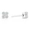 Thumbnail Image 1 of 9ct White Gold 0.25ct Diamond Clover Shaped Stud Earrings