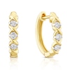 Thumbnail Image 1 of 9ct Yellow Gold 0.25ct Diamond X-Over Hoop Earrings