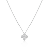 Thumbnail Image 1 of 9ct White Gold 0.20ct Diamond Clover Shaped Pendant