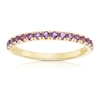 Thumbnail Image 1 of 9ct Yellow Gold Amethyst Eternity Ring