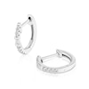 Thumbnail Image 1 of 9ct White Gold Diamond Baguette & Round Cut Hoop Earrings