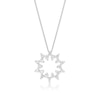 Thumbnail Image 1 of 9ct White Gold 0.50ct Diamond Snowflake Shaped Pendant