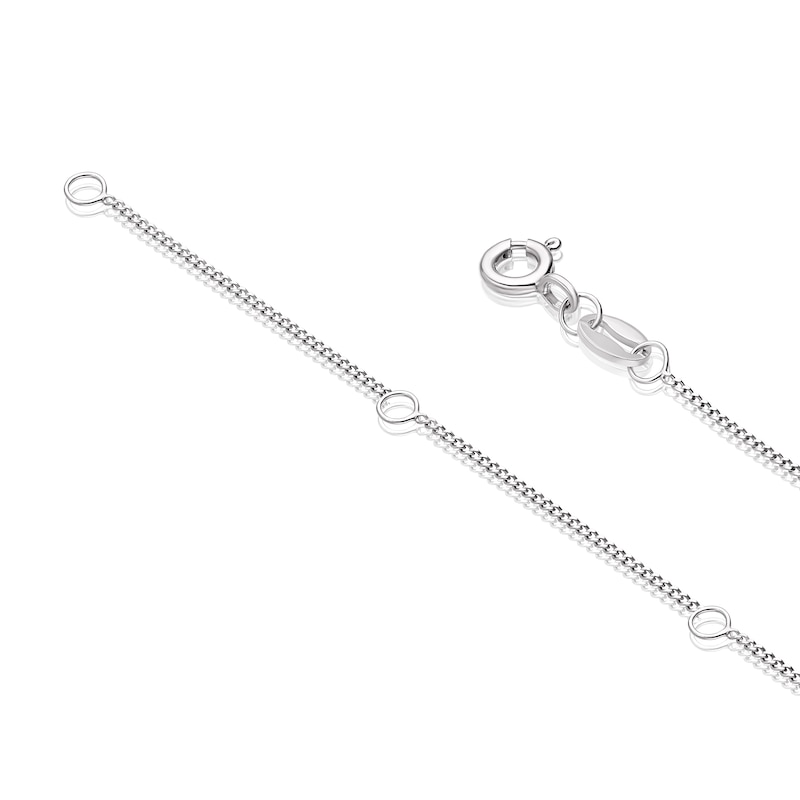 Main Image 3 of 9ct White Gold 18 Inch 0.33ct Diamond Cluster Halo Pendant Necklace