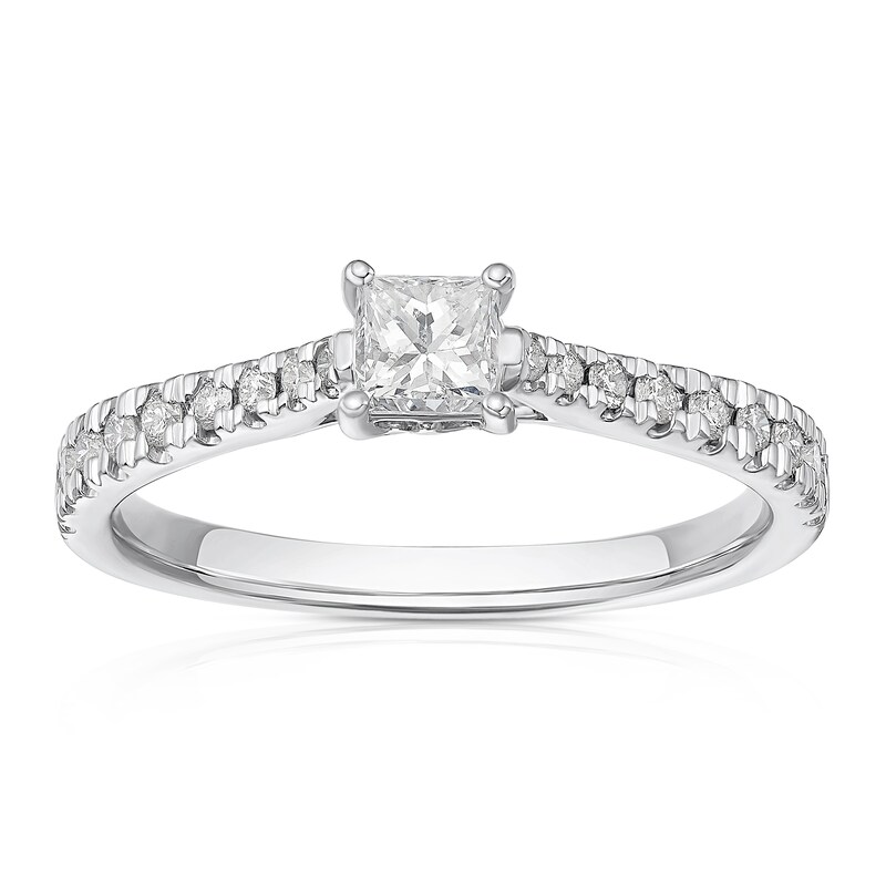 Main Image 1 of Platinum 0.50ct Diamond Princess Cut Ring