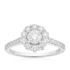 Thumbnail Image 1 of Platinum 1ct Diamond Round Flower Halo Ring