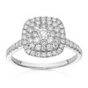 Thumbnail Image 1 of 18ct White Gold 0.75ct Diamond Cushion Shaped Cluster Ring