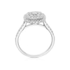 Thumbnail Image 3 of 18ct White Gold 0.75ct Diamond Cushion Shaped Cluster Ring