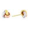 Thumbnail Image 1 of 9ct Tri Gold Polished Knot Stud Earrings