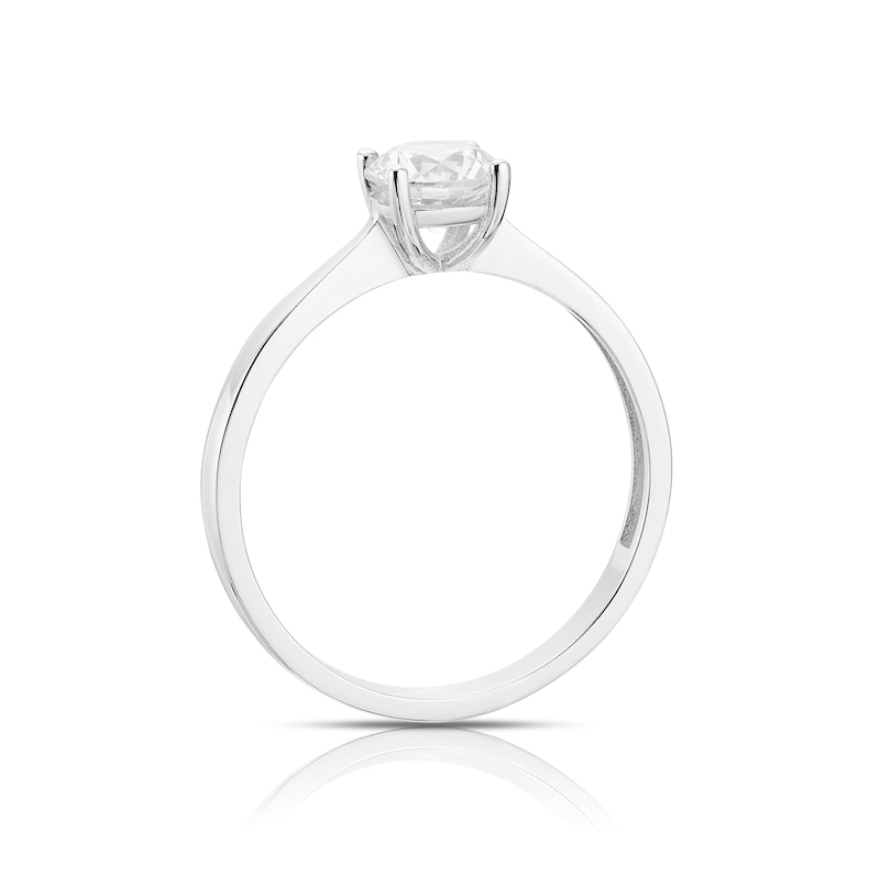 Main Image 3 of 9ct White Gold 5.5mm Cubic Zirconia Solitaire Ring