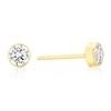 Thumbnail Image 1 of 9ct Yellow Gold 4.5mm Rubover Cubic Zirconia Stud Earrings