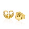 Thumbnail Image 2 of 9ct Yellow Gold Created Ruby & Cubic Zirconia Halo Earrings