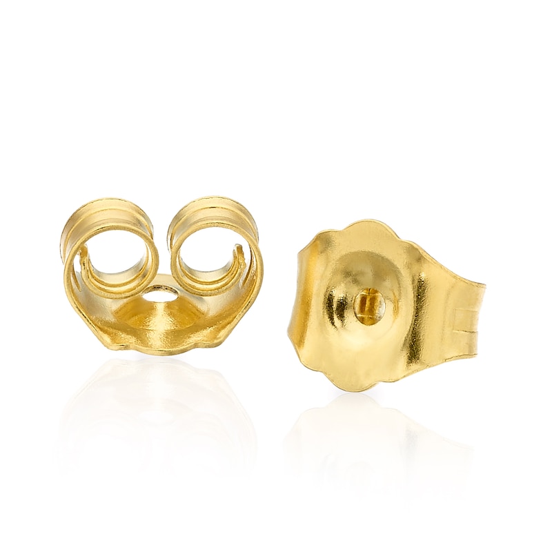 Main Image 2 of 9ct Yellow Gold Created Ruby & Cubic Zirconia Halo Earrings