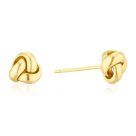 18ct Yellow Gold Knot Stud Earrings