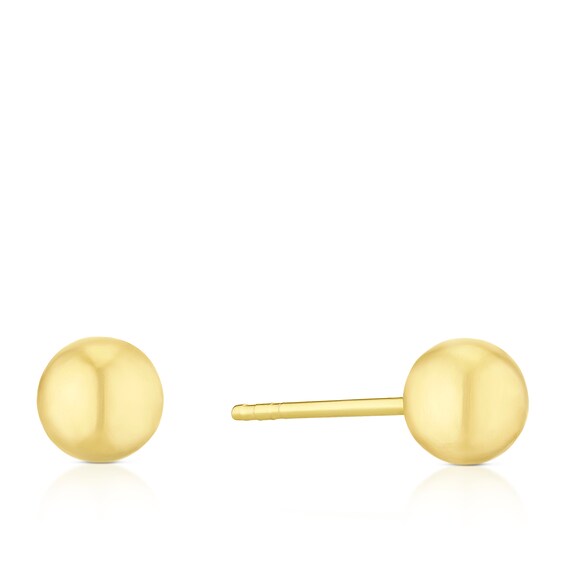 18ct Yellow Gold 5mm Ball Stud Earrings