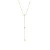 Thumbnail Image 1 of 9ct Yellow Gold  17+1" Triology Cubic Zirconia Y Shaped Necklace