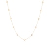 Thumbnail Image 1 of 9ct Yellow Gold 17+2&quot; Cubic Zirconia Rubover Station Necklace