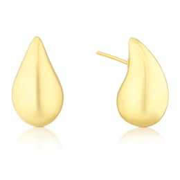 18ct Yellow Gold Organic Shape Stud Earrings