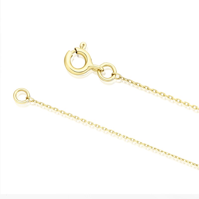 Main Image 3 of 9ct Yellow & White Gold 18"  Cubic Zirconia Texture Twist Round Pendant