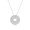 Thumbnail Image 1 of Sterling Silver Cubic Zirconia Baguette Circle Pendant