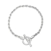 Thumbnail Image 1 of Sterling Silver 7.5" Twist Rope T-Bar Bracelet