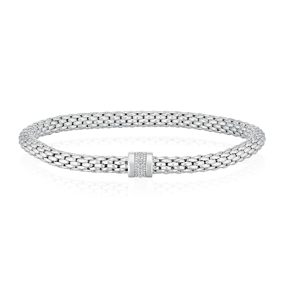 Sterling Silver 7.5 Tubular Expandable Bracelet