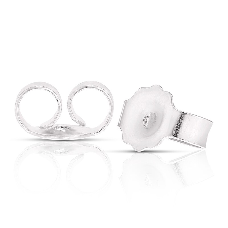 Main Image 2 of Sterling Silver Cubic Zirconia Halo Pear Shaped Stud Earrings