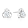 Thumbnail Image 1 of Sterling Silver Cubic Zirconia Knot Stud Earrings