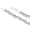 Thumbnail Image 3 of Sterling Silver 7.5" Braided Herringbone Chain Bracelet