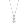 Thumbnail Image 1 of Sterling Silver 15+1" Graduated Cubic Zirconia Drop Pendant