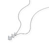 Thumbnail Image 2 of Sterling Silver 15+1" Graduated Cubic Zirconia Drop Pendant