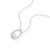 Thumbnail Image 2 of Sterling Silver 17+1" Open Teardrop Cubic Zirconia Pendant