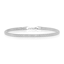 Sterling Silver 7.5" Popcorn Diamond Cut Bracelet