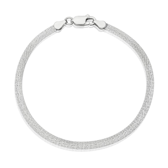 Sterling Silver 7.25 Herringbone Bracelet