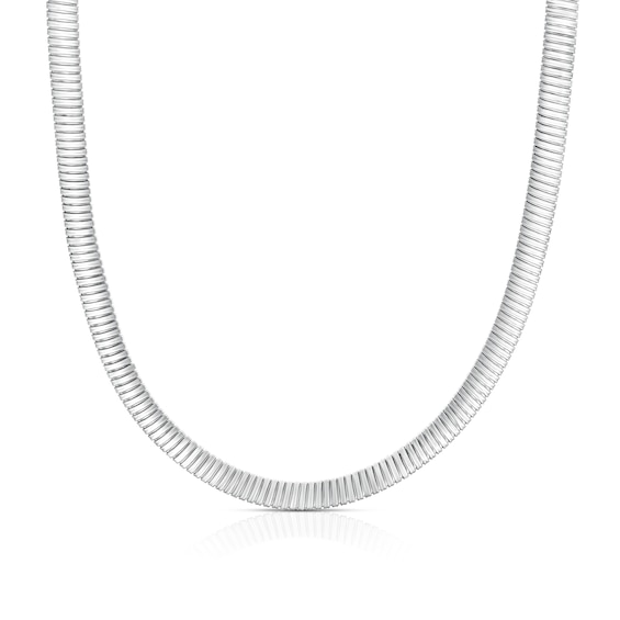Sterling Silver 17.7 Collar Necklace