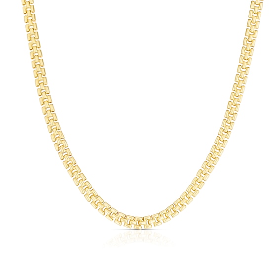 9ct Yellow Gold 17 Panther Link Necklace