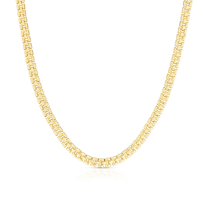 Main Image 1 of 9ct Yellow Gold 17" Panther Link Necklace