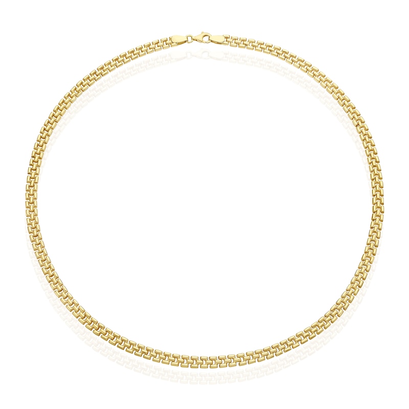 Main Image 2 of 9ct Yellow Gold 17" Panther Link Necklace