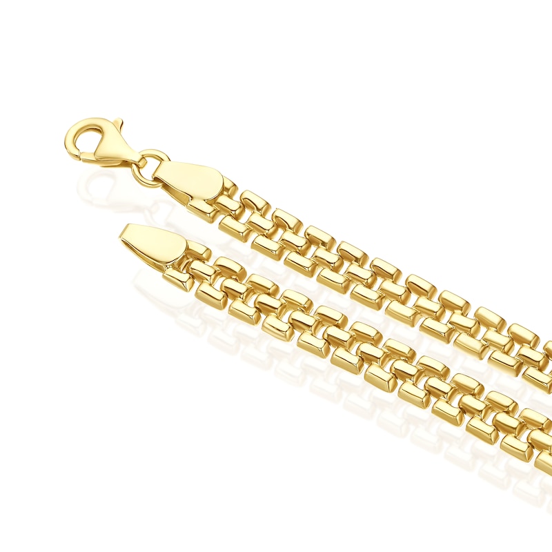 Main Image 3 of 9ct Yellow Gold 17" Panther Link Necklace