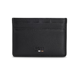 BOSS Black Leather Textured Card Holder