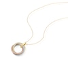 Thumbnail Image 2 of 9ct Tri Gold 16+2" Multi Circle Cubic Zirconia Pendant