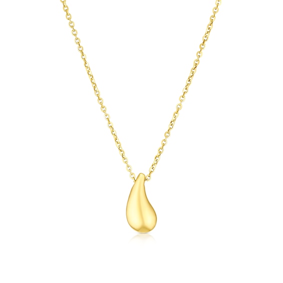 9ct Yellow Gold 18 Polished Droplet Pendant
