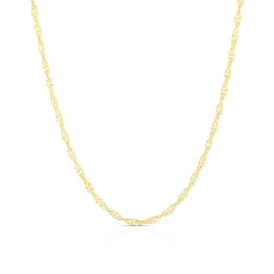 9ct Yellow Gold 18 Twist Chain Necklace