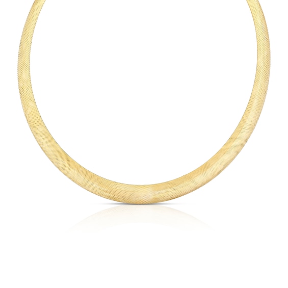 9ct Yellow Gold Mesh Graduated Necklace