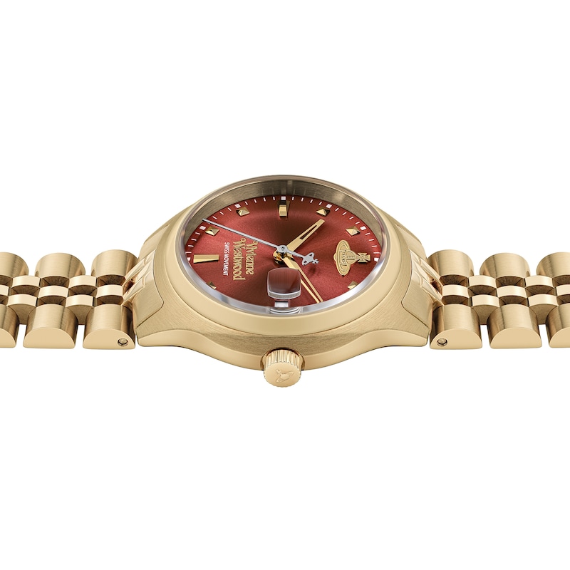Main Image 2 of Vivienne Westwood Little Camberwell Red Dial Gold Tone Stainless Steel Bracelet