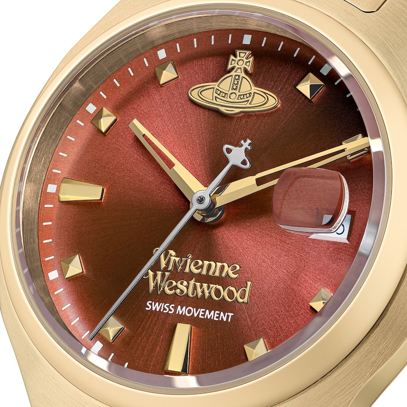 Main Image 3 of Vivienne Westwood Little Camberwell Red Dial Gold Tone Stainless Steel Bracelet