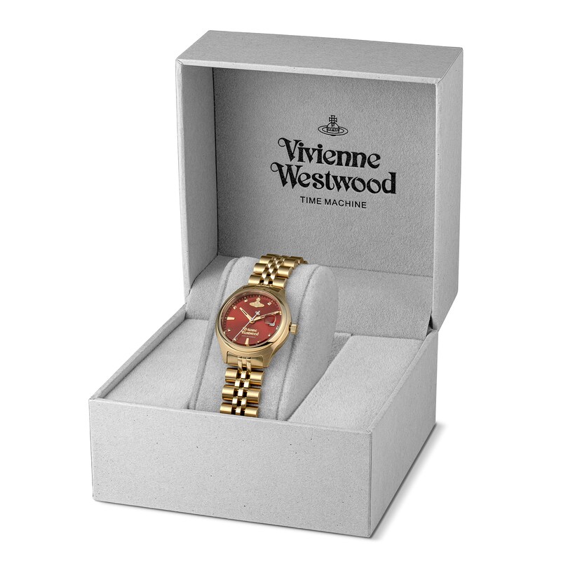 Main Image 6 of Vivienne Westwood Little Camberwell Red Dial Gold Tone Stainless Steel Bracelet