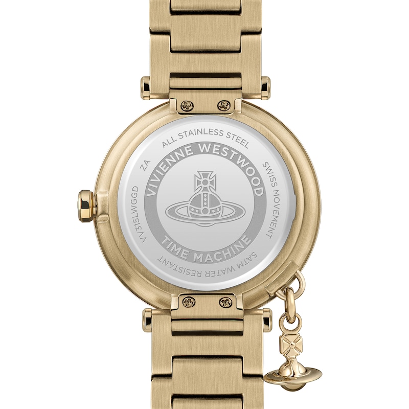 Main Image 4 of Vivienne Westwood Orb Logomania Champagne Dial Gold Tone Stainless Steel Bracelet