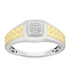 Thumbnail Image 1 of Sterling Silver & Yellow Gold Plated Diamond Signet Ring