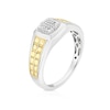 Thumbnail Image 2 of Sterling Silver & Yellow Gold Plated Diamond Signet Ring