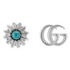 Thumbnail Image 0 of Gucci Silver Flower Blue Topaz Earrings